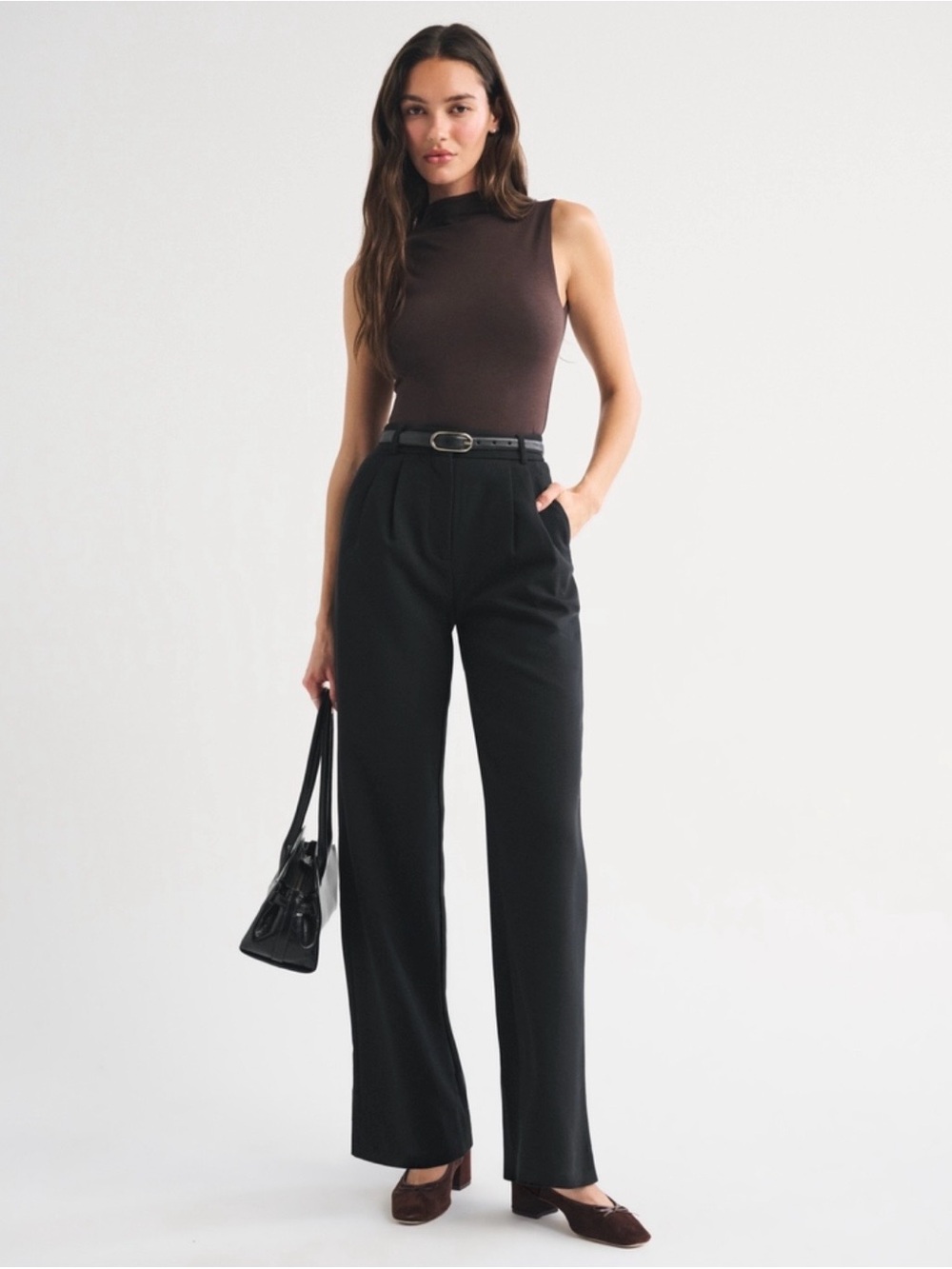 A&F Sloane Tailored Wide Leg Pants NWT